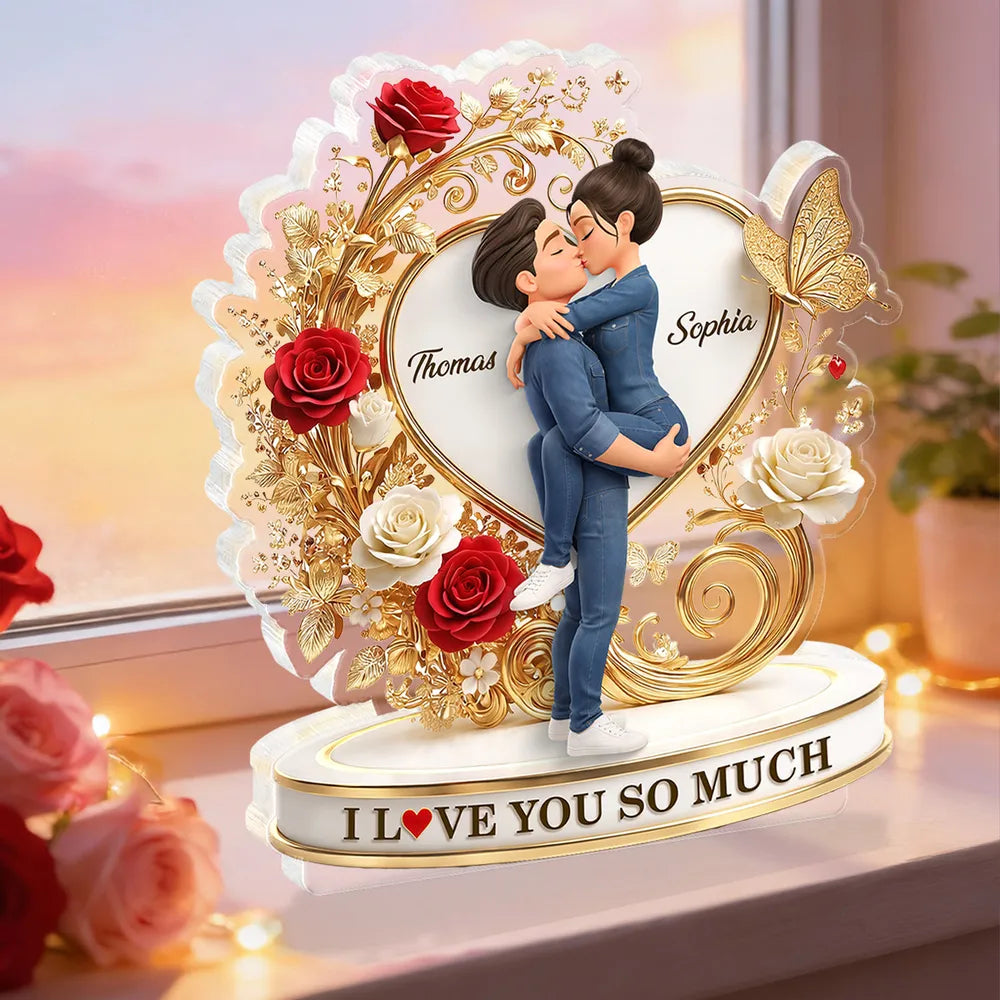 Personalized Couple Figurine Romantic Gift - Anniversary Keepsake Plaque MagicInPrints
