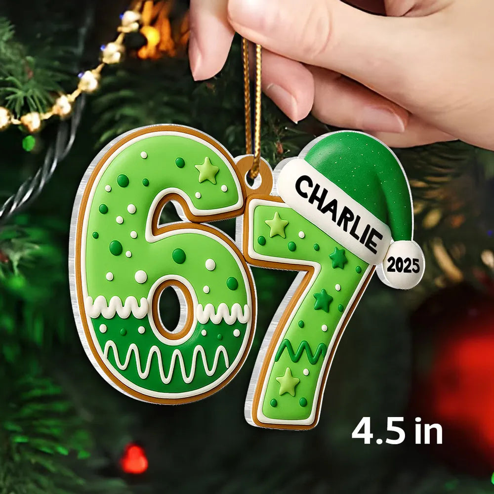 Personalized Christmas Ornament for Kids - Custom Name and Year Decoration Ornament MagicInPrints