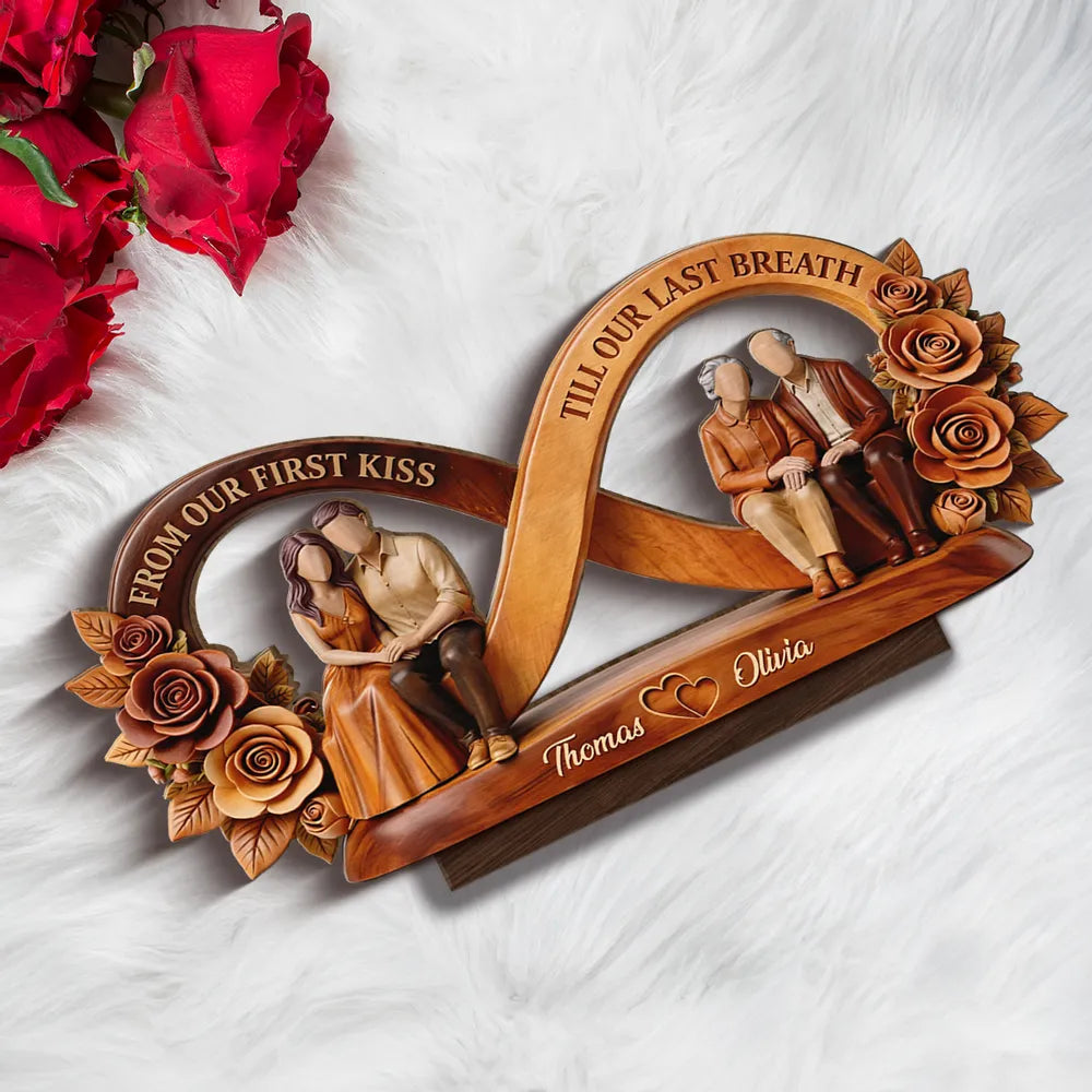 Personalized Infinity Couple Sculpture for Anniversary - Romantic Keepsake Gift Plaque MagicInPrints