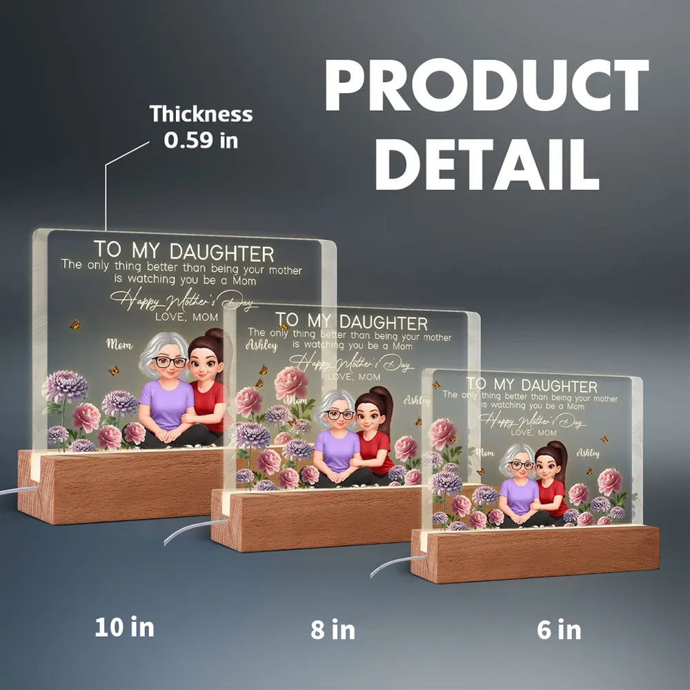 Personalized Acrylic Plaque for Daughter - Heartfelt Mother's Day Gift Plaque MagicInPrints