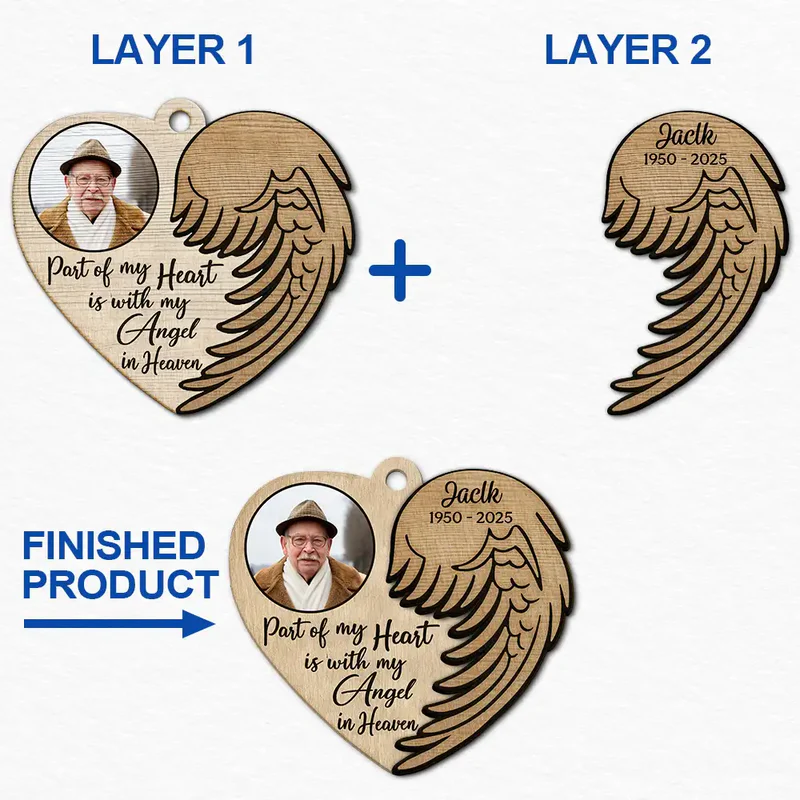 Personalized Memorial Heart Ornament for Loved Ones - Remembrance Gift Ornament MagicInPrints