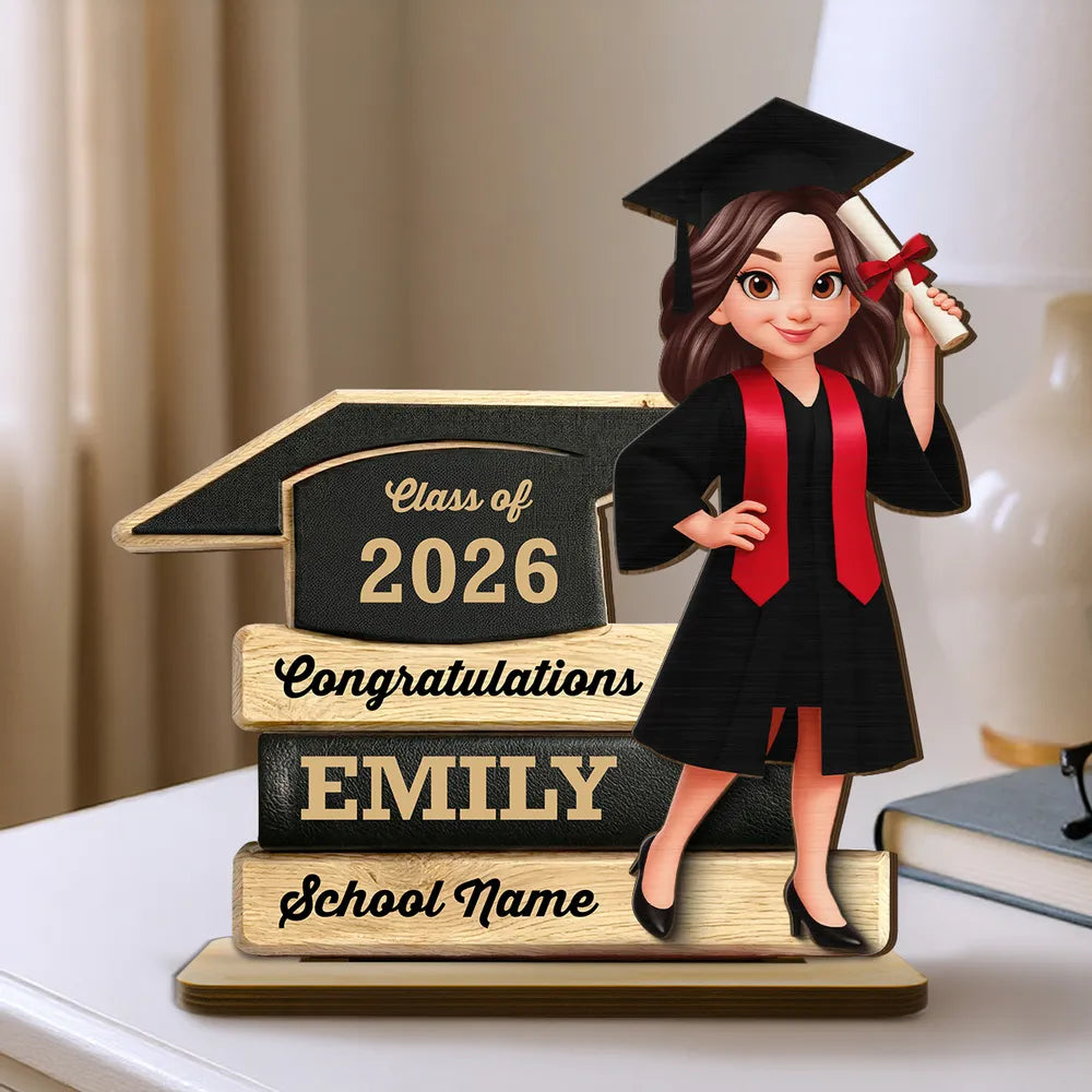 Personalized Graduation Plaque for Class of 2026 - Custom Name and School Plaque MagicInPrints