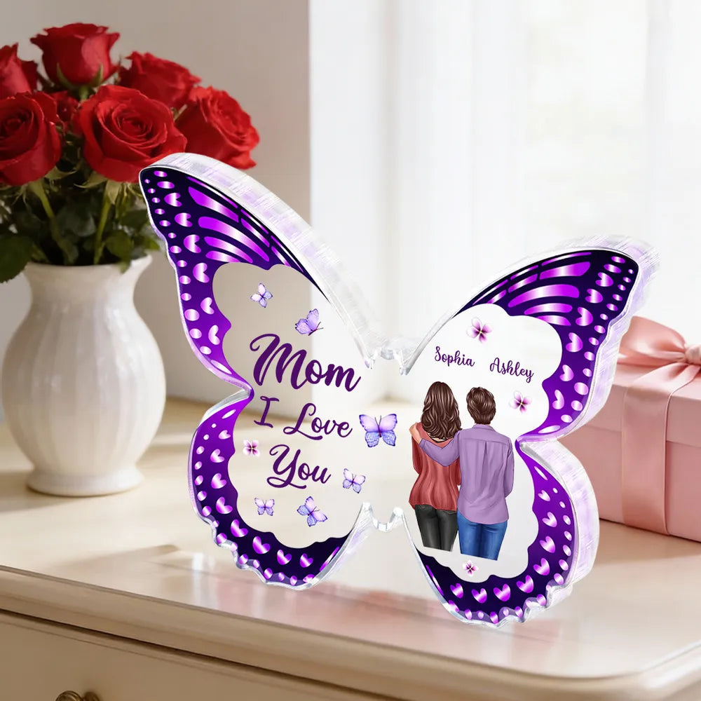 Personalized Butterfly Acrylic Plaque for Mom - Sentimental Gift for Mother's Day Plaque MagicInPrints
