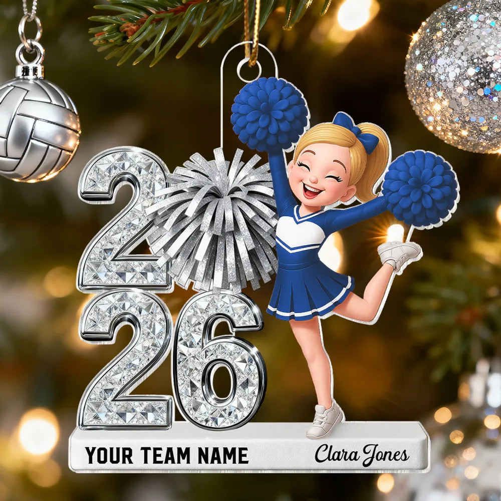 Personalized Cheerleader Ornament for Cheer Team - 2026 Graduation Gift Ornament MagicInPrints