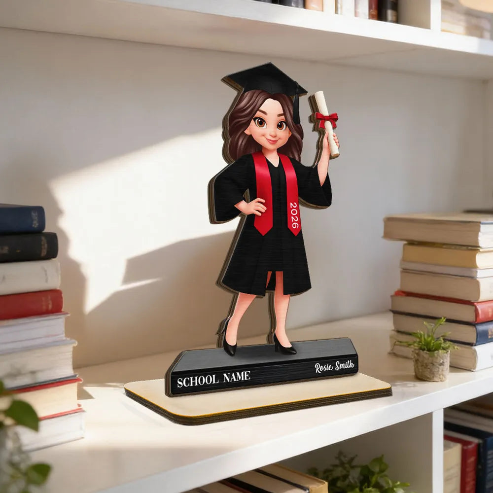 Personalized Graduation Cake Topper for Kids - Custom Name and Year Plaque MagicInPrints