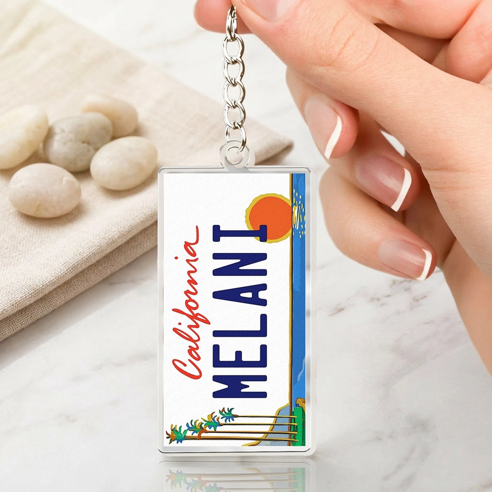 Custom California Keychain for Travelers - Personalized Souvenir Gift Keychain MagicInPrints