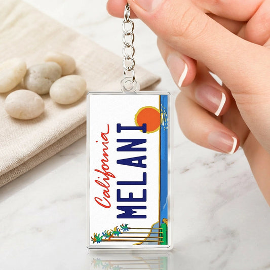 Custom California Keychain for Travelers - Personalized Souvenir Gift Keychain MagicInPrints