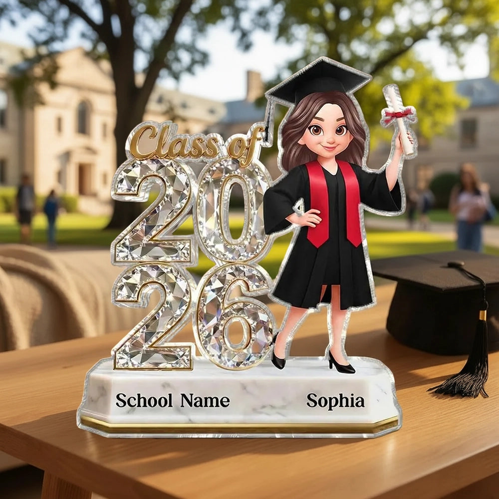 Personalized Graduation Keepsake for Class of 2026 - Custom Name and School Plaque MagicInPrints