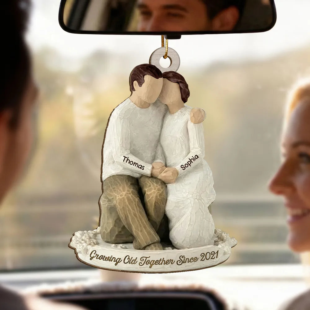 Personalized Couple Ornament for Anniversary - Growing Old Together Keepsake Ornament MagicInPrints