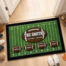 Load image into Gallery viewer, Personalized Doormat for Football Family Gift Custom Team Name
