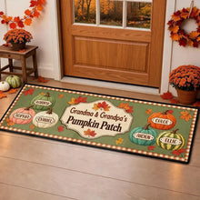 Load image into Gallery viewer, Personalized Grandma &amp; Grandpa Pumpkin Patch Doormat Gift
