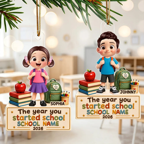 Personalized School Year Acrylic Ornament for Proud Parents