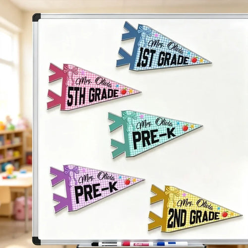 Personalized Acrylic Magnet Colorful Teacher Gift Classroom