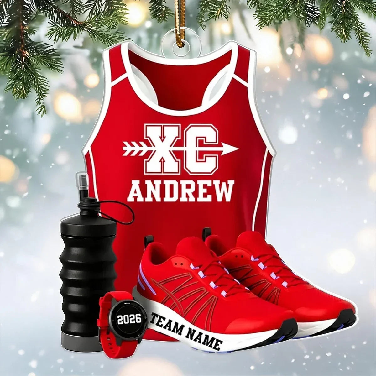 Personalized Acrylic Ornament for Runners Custom Sports Gift