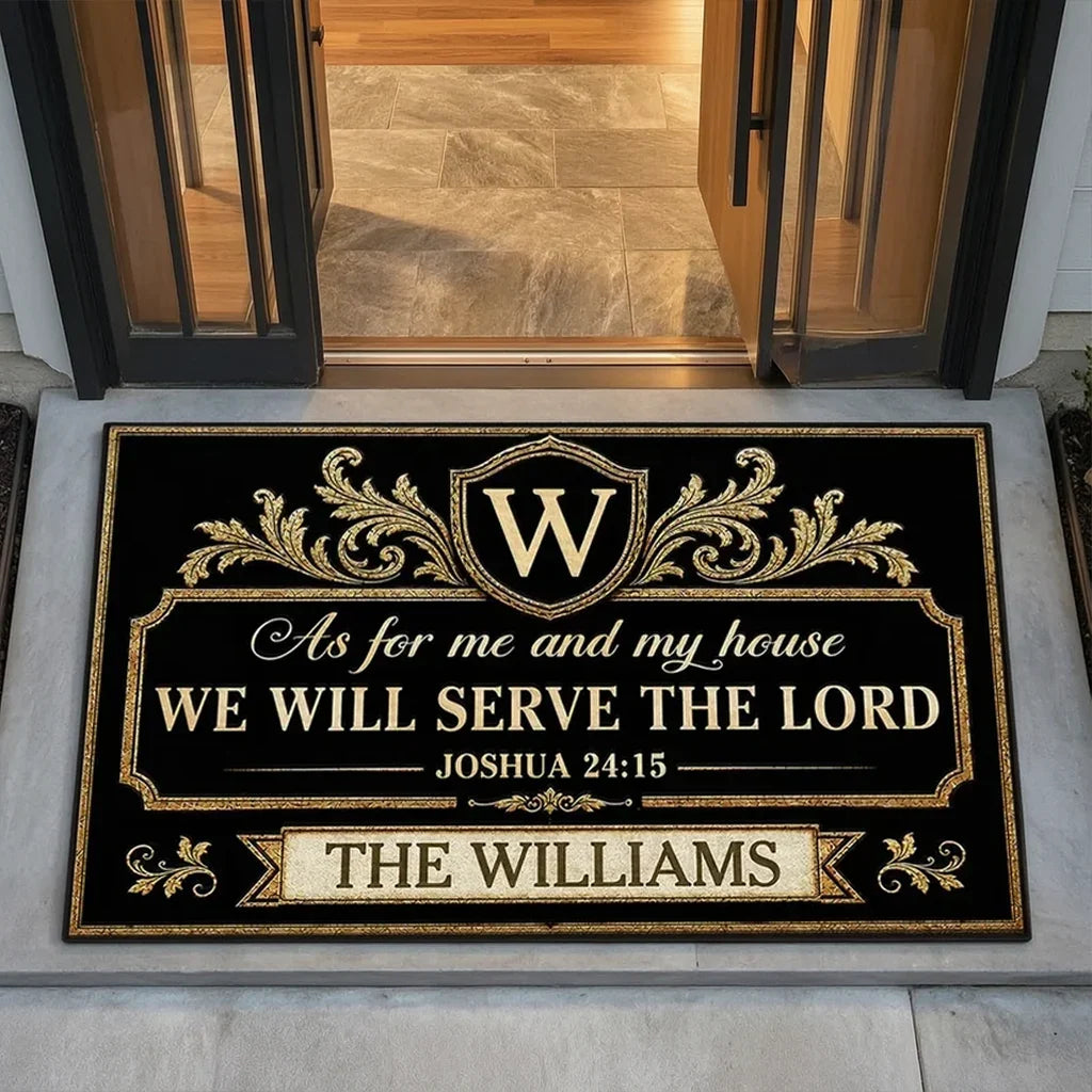 Personalized Standard Doormat Faith Verse Gift for Family