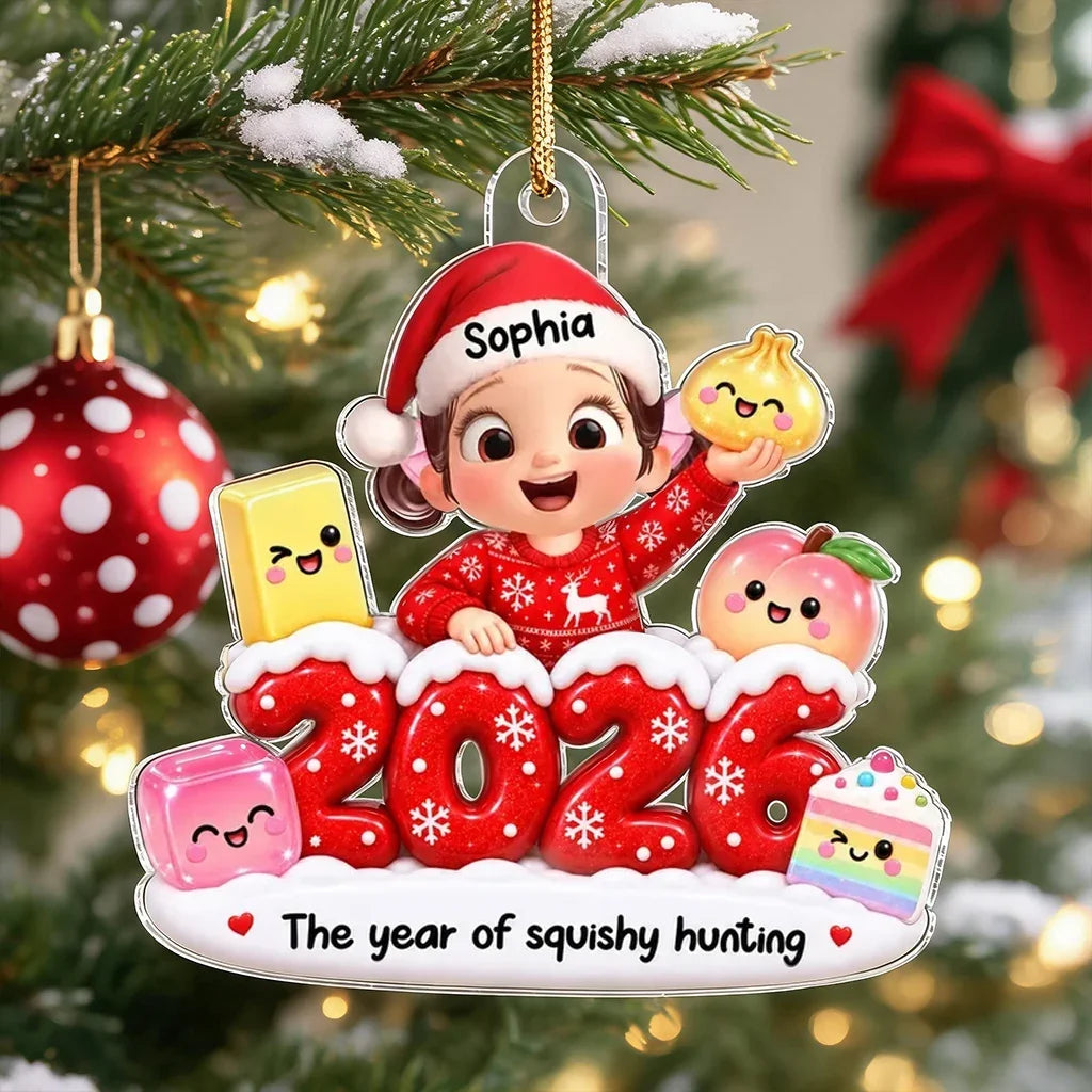 Personalized Acrylic Ornament Smiling Child Gift for Kids Christmas