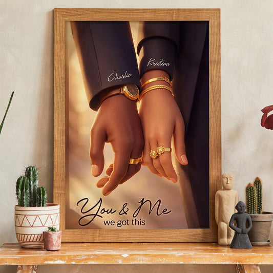 Personalized Couple's Hand-Holding Art Print for Home Decor - Romantic Gift Poster or Canvas MagicInPrints
