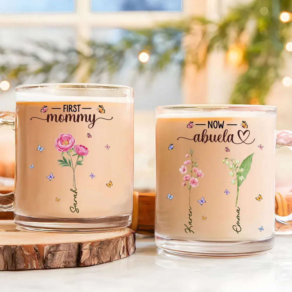 Personalized Floral Mug Set for Mom and Grandma - Mother's Day Gift Cup MagicInPrints
