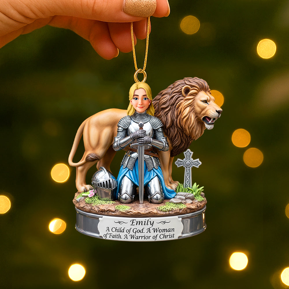 “A Warrior of Christ” - Personalized Acrylic Ornament for Faith-Filled Holiday Cheer Ornament MagicInPrints