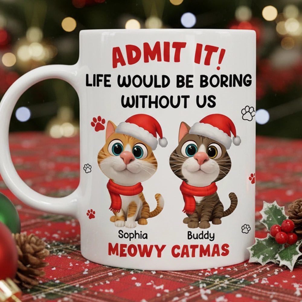 Personalized Cat Lover Christmas Mug for Pet Owners - Festive Holiday Gift Cup MagicInPrints