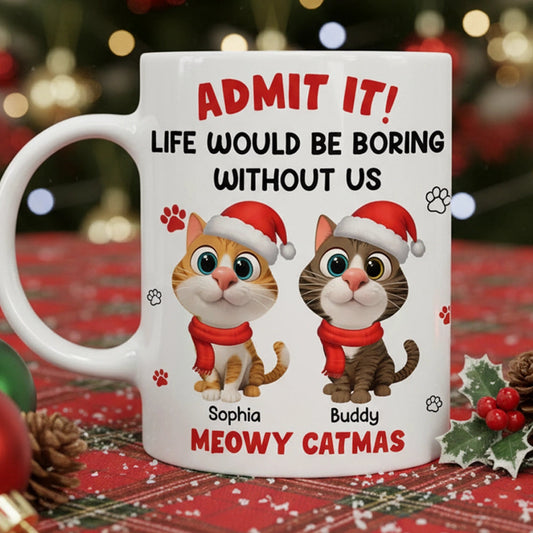 Personalized Cat Lover Christmas Mug for Pet Owners - Festive Holiday Gift Cup MagicInPrints