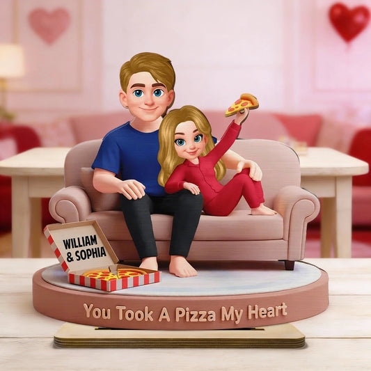 Custom Couple Figurine Romantic Gift - Personalized Valentine's Day Decor Plaque MagicInPrints