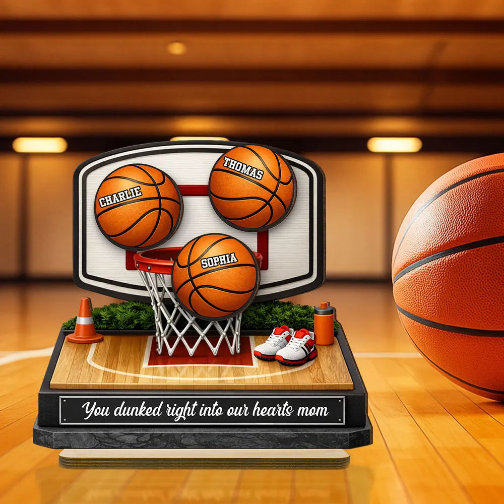 Personalized Basketball Mom Display with Custom Names - Perfect Gift for Mother's Day Plaque MagicInPrints