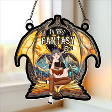 Load image into Gallery viewer, Personalized Fantasy Book Lover Suncatcher Ornament Ornament PopCulturePrints
