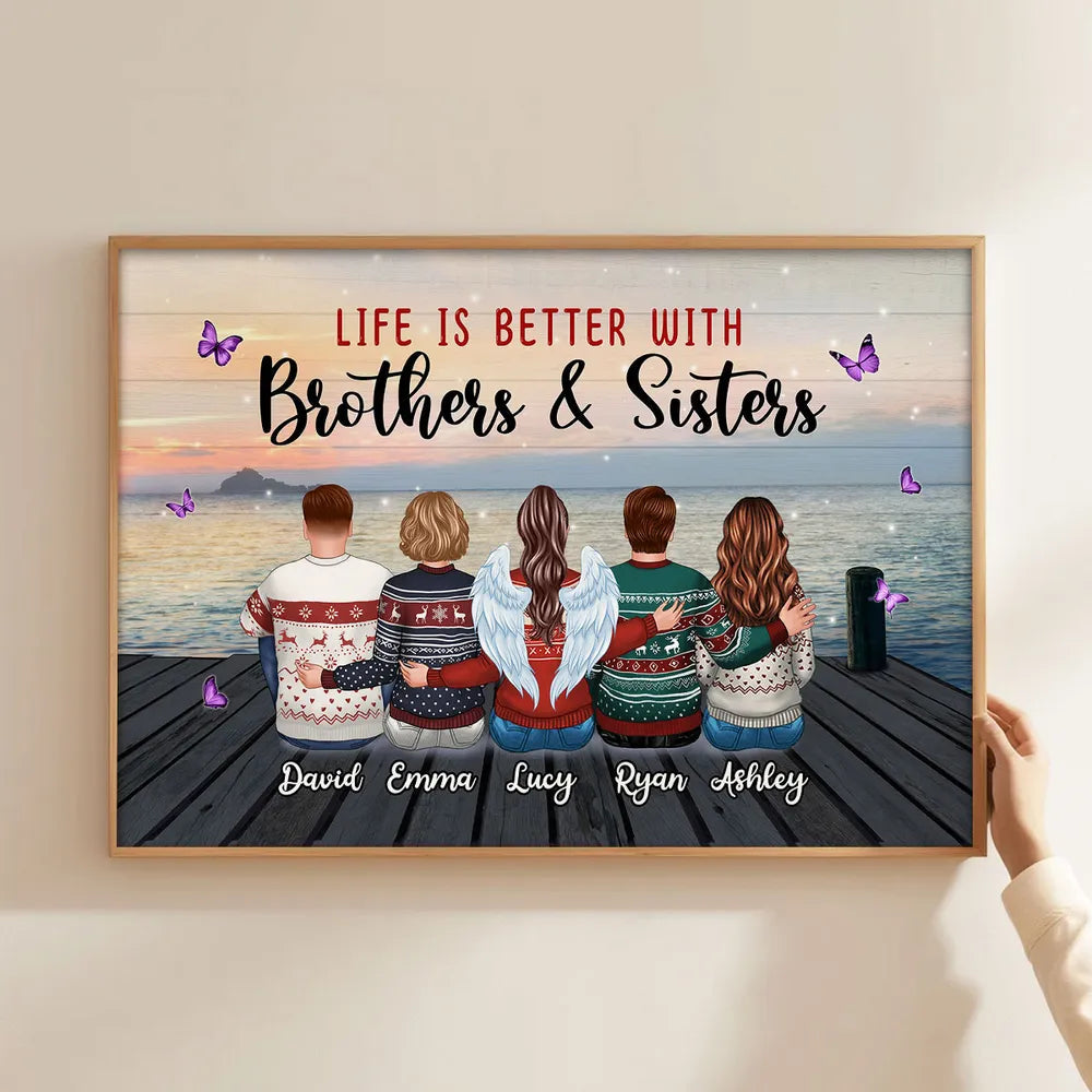 Personalized Sibling Canvas Art for Family - Sentimental Gift for Home Decor Poster or Canvas MagicInPrints