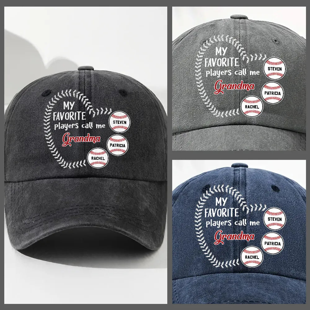 Custom Baseball Cap for Grandma with Personalized Names - Perfect Gift for Sports-Loving Grandmothers Hat MagicInPrints