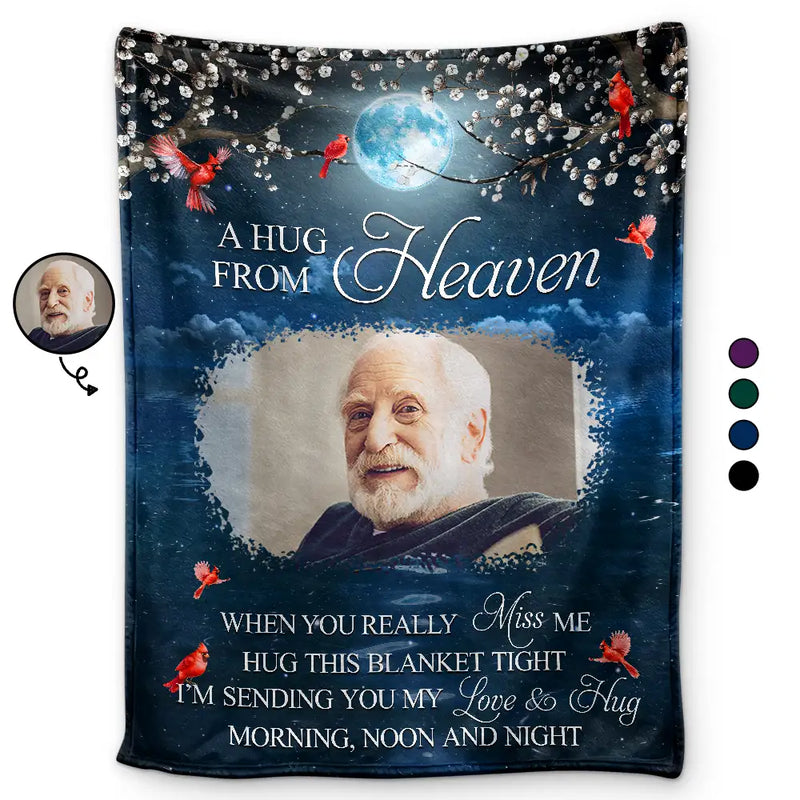 Personalized Memorial Blanket for Loved Ones - Comforting Hug from Heaven Blanket MagicInPrints
