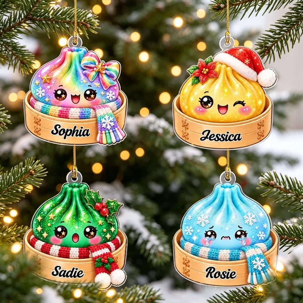 Personalized Acrylic Dumpling Ornament Custom Keepsake Gift
