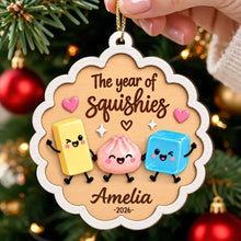 Load image into Gallery viewer, Personalized Squishy Friends Wooden Ornament for Kids Christmas Gift
