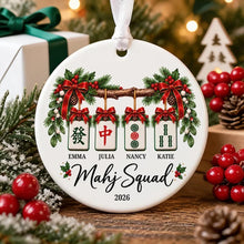 Load image into Gallery viewer, Personalized Ceramic Mahjong Ornament Custom Name Gift for Friends
