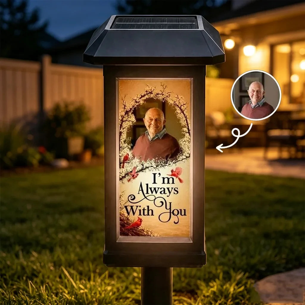 Personalized Solar Garden Stake Light with Cardinal Design Gift for Family