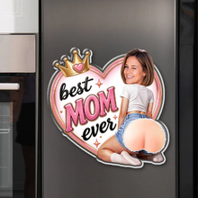 Load image into Gallery viewer, Personalized Acrylic Magnet with Heart Crown for Mom Gift
