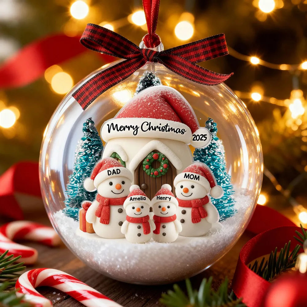 Personalized Family Christmas Ornament for Parents and Kids - Holiday Decoration 2025 Ornament MagicInPrints