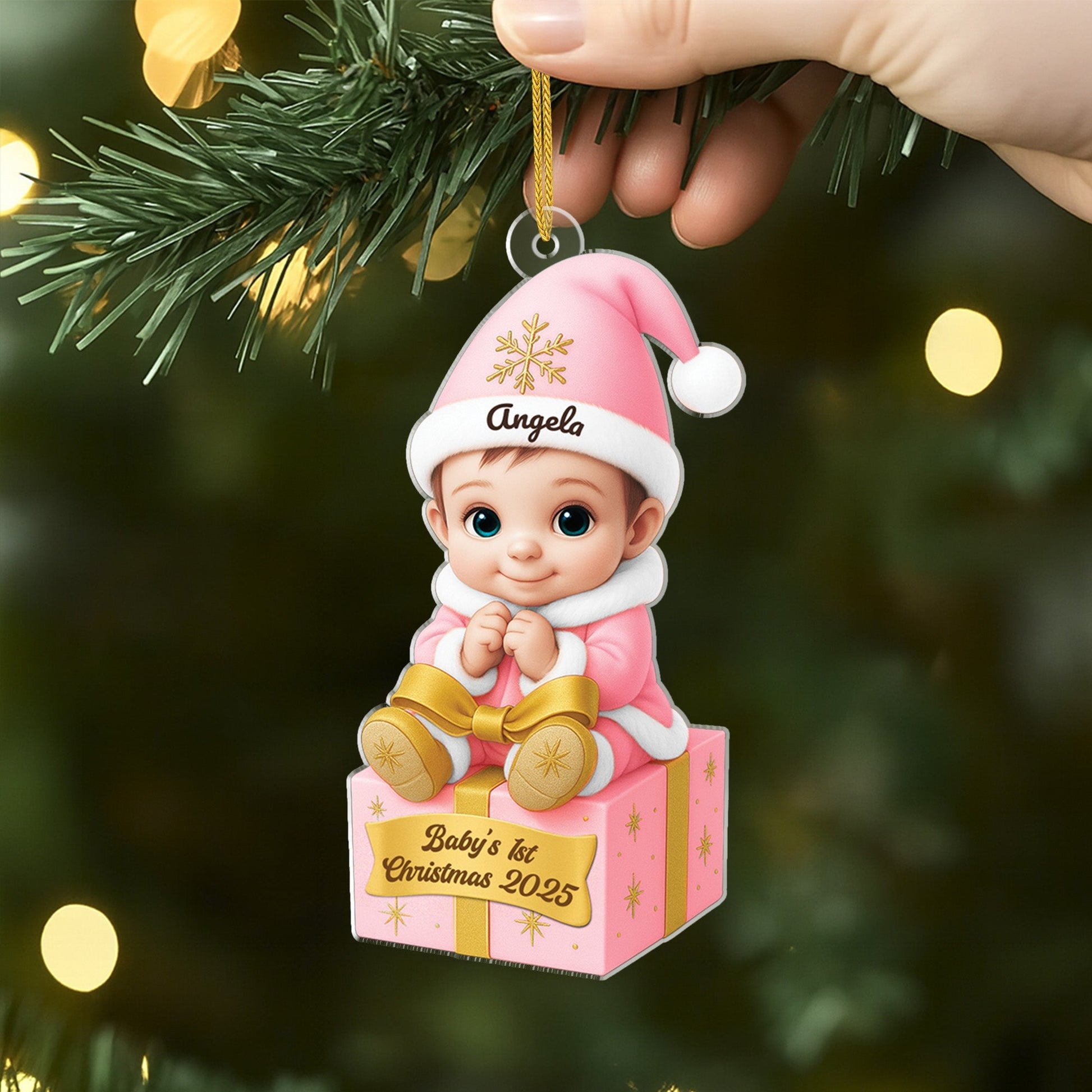 Personalized Baby's First Christmas Ornament - Custom Name Keepsake 2025 Ornament MagicInPrints