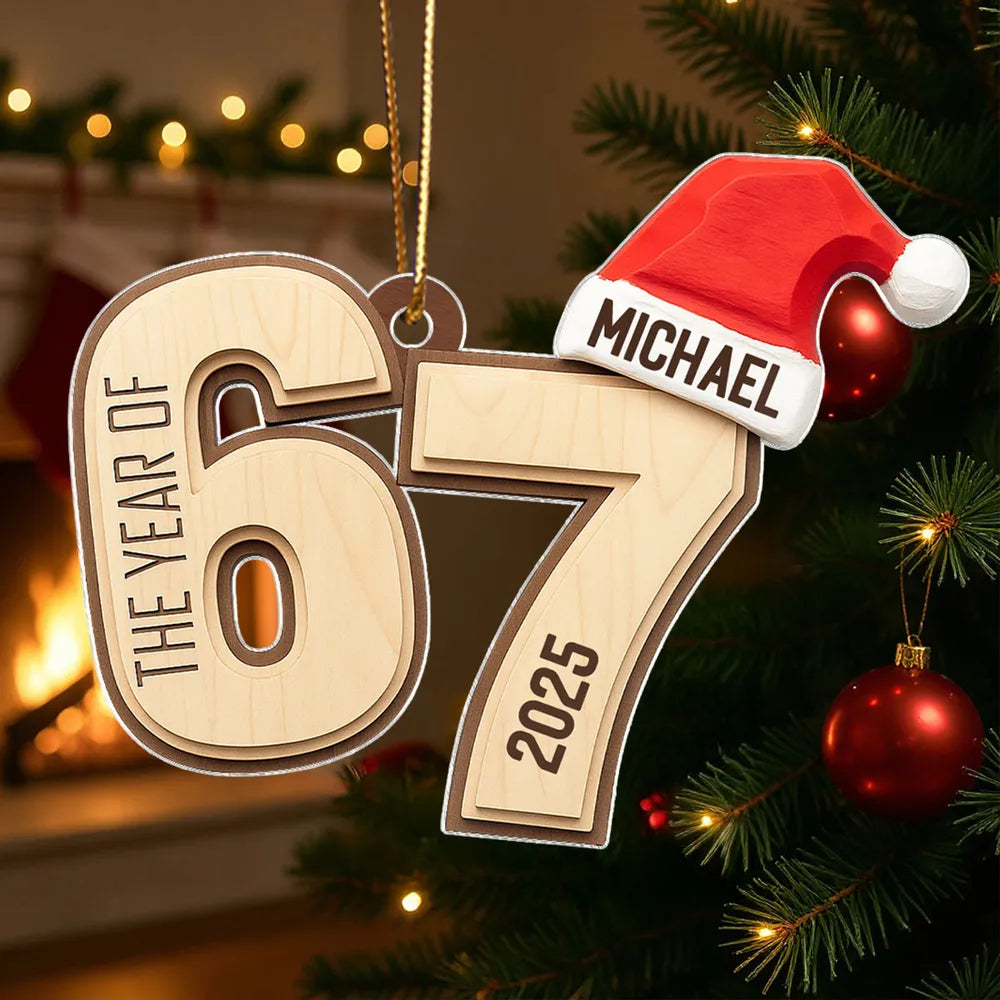 Personalized Gingerbread Ornament for Christmas - Custom Name and Year Ornament MagicInPrints