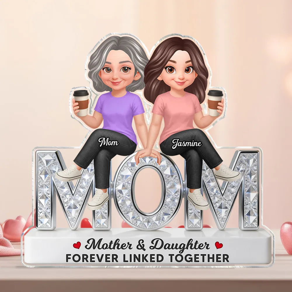 Personalized Mother Daughter Acrylic Plaque - Sentimental Gift for Mom Plaque MagicInPrints