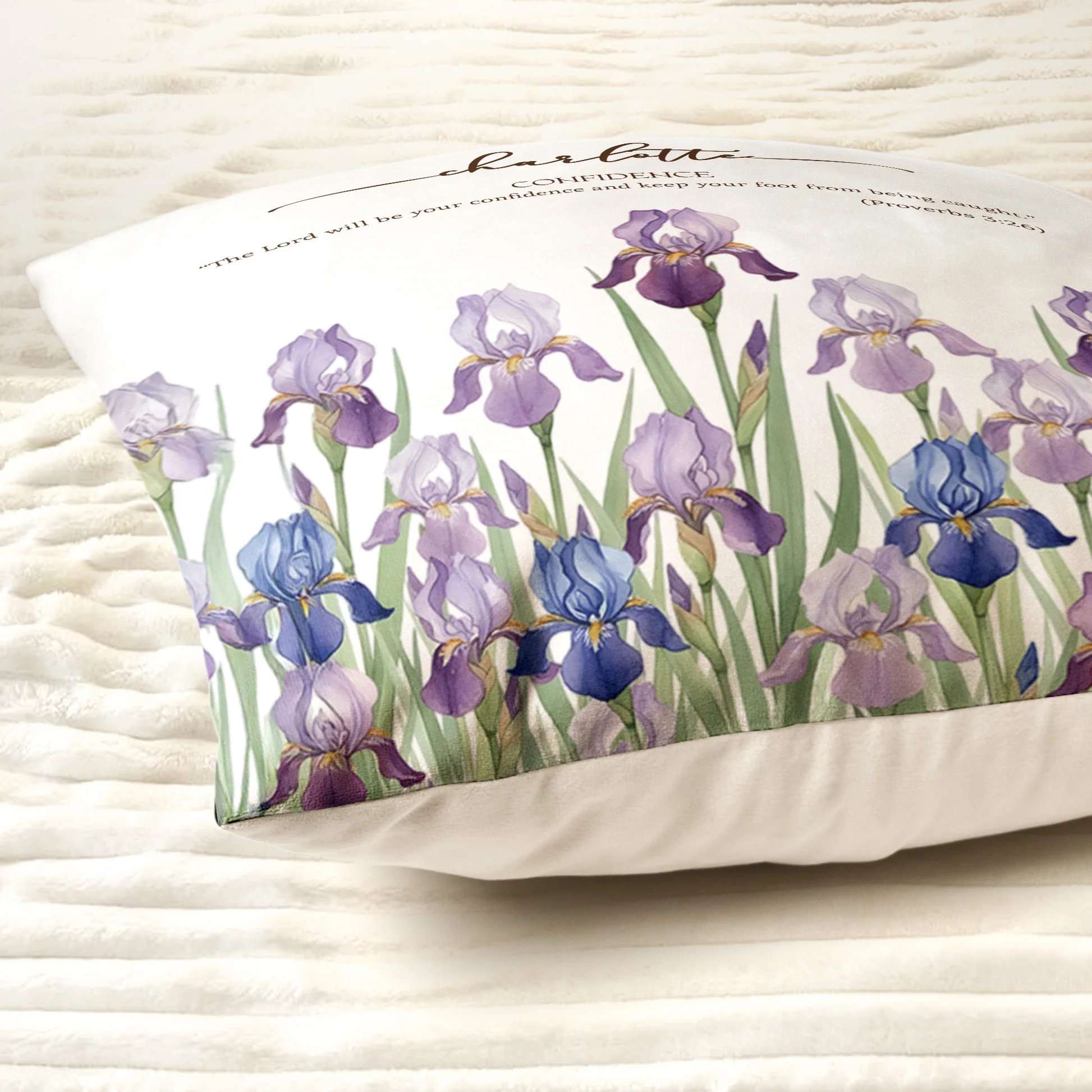 Personalized Floral Scripture Pillow for Home Decor - Inspirational Gift Pillow or Blanket MagicInPrints