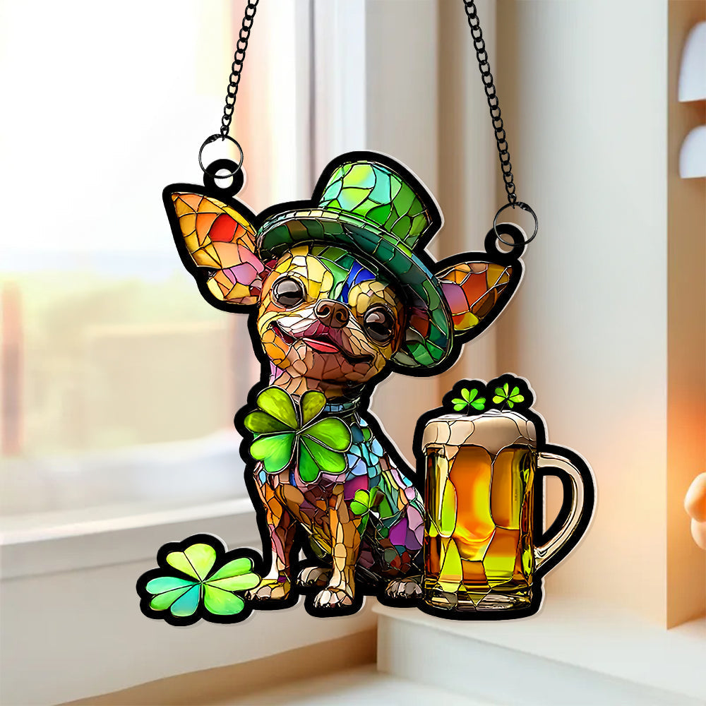 Personalized Corgi Acrylic Suncatcher for Dog Lovers - Patrick's Day Gift Ornament PopCulturePrints