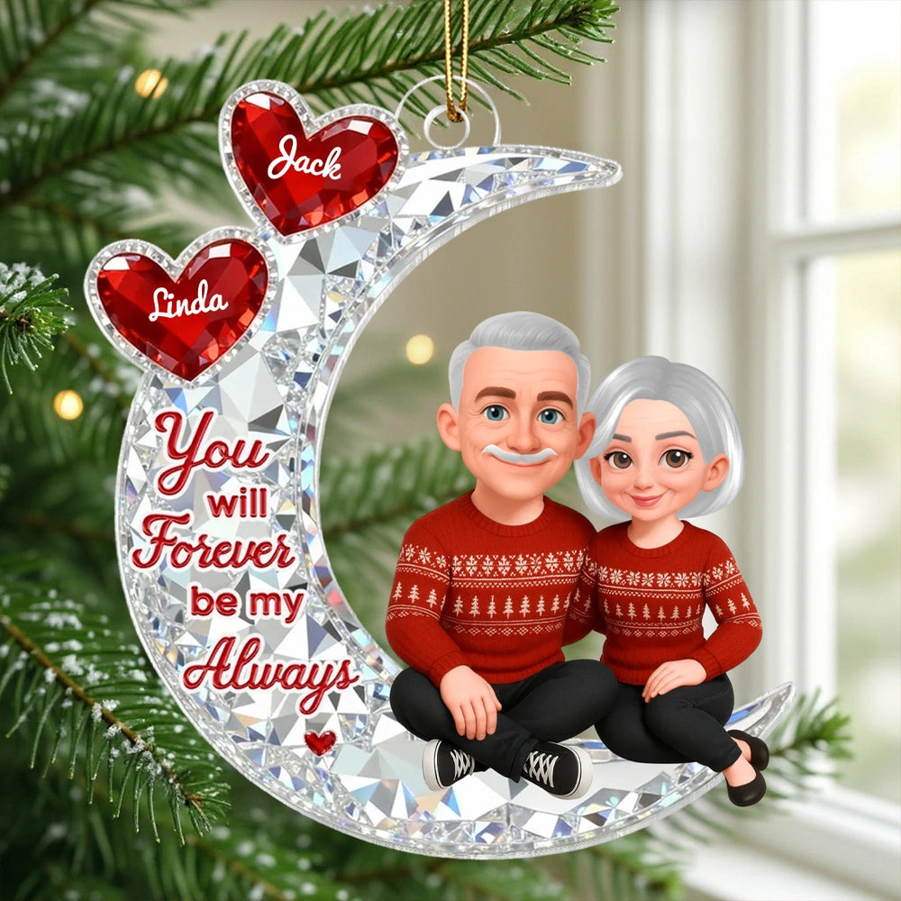 Personalized Couple Ornament for Grandparents - Christmas Gift Keepsake Ornament MagicInPrints