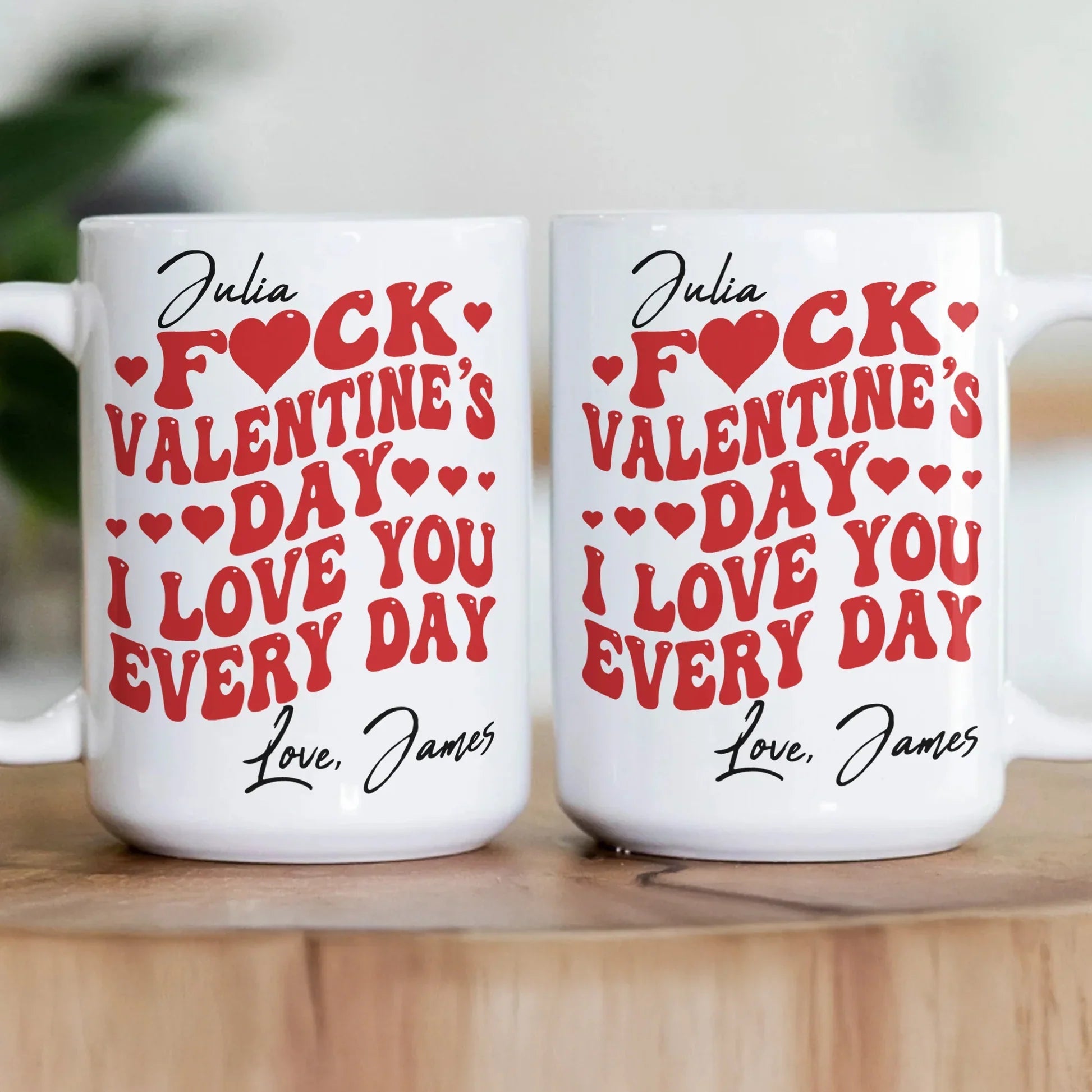 Personalized Romantic Mug for Couples - Everyday Love Message Cup MagicInPrints
