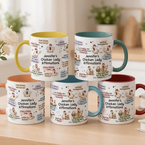 Personalized Two-Tone Mug for Chicken Lovers | Farm Humor Gift for Her