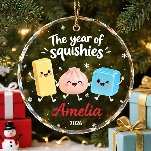 Personalized Crystal Ornament Cute Squishy Characters Gift for Kids