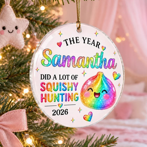 Personalized Rainbow Dumpling Acrylic Ornament Gift for Kids