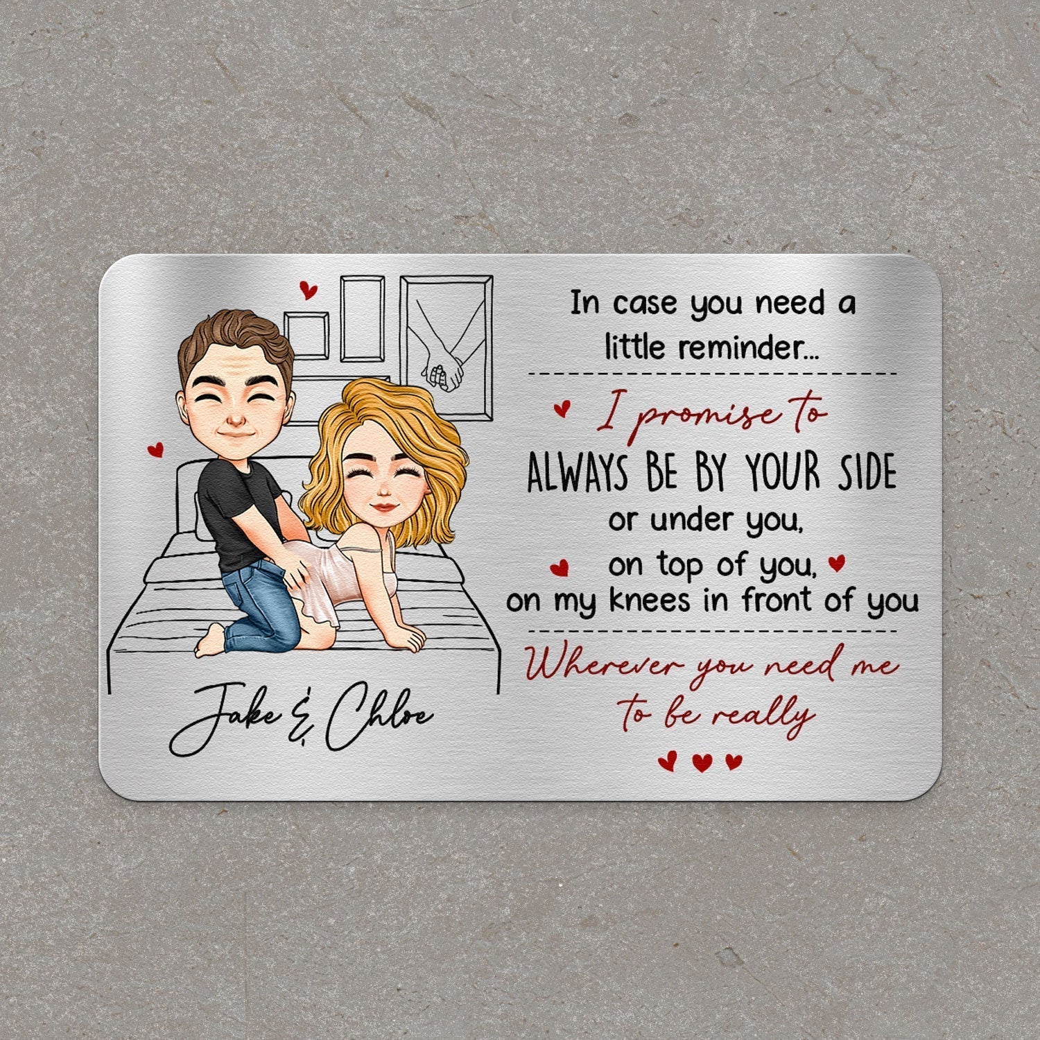 Customized Romantic Wallet Card for Couples - Sentimental Gift Wallet Card MagicInPrints