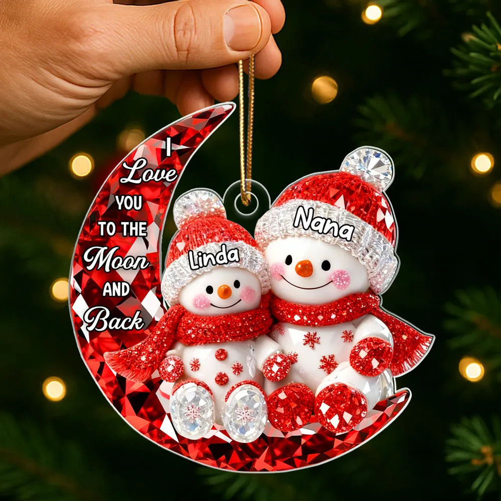 Personalized Snowman Family Ornament for Christmas - Heartfelt Holiday Gift Ornament MagicInPrints