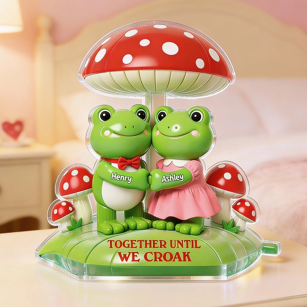 Personalized Frog Couple Acrylic Night Light for Couples - Romantic Gift Plaque MagicInPrints